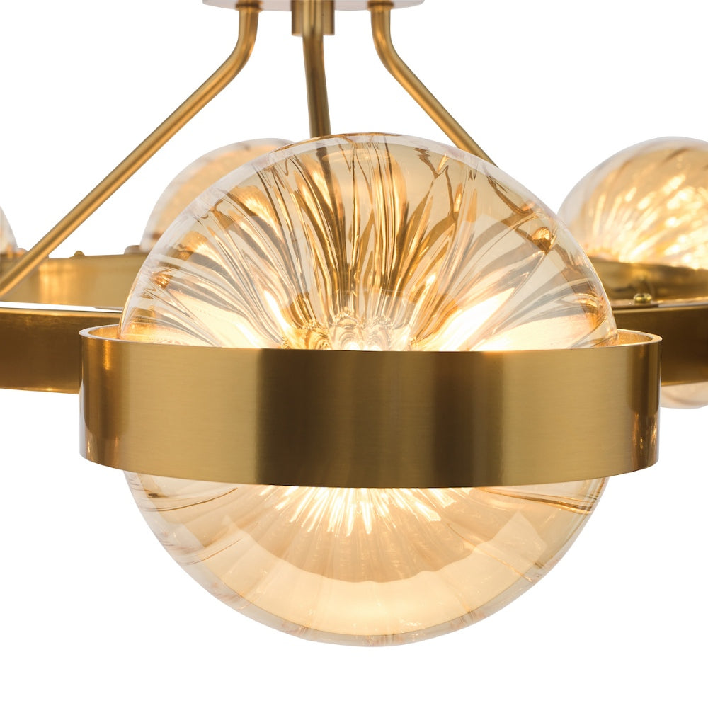 Ophira 8-Light Antique Gold Pendant