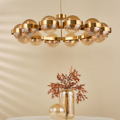 Ophira 12-Light Antique Gold Pendant