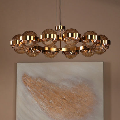 Ophira 12-Light Antique Gold Pendant