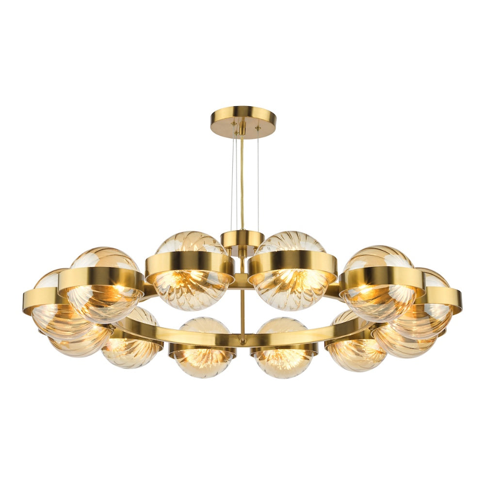 Ophira 12-Light Antique Gold Pendant