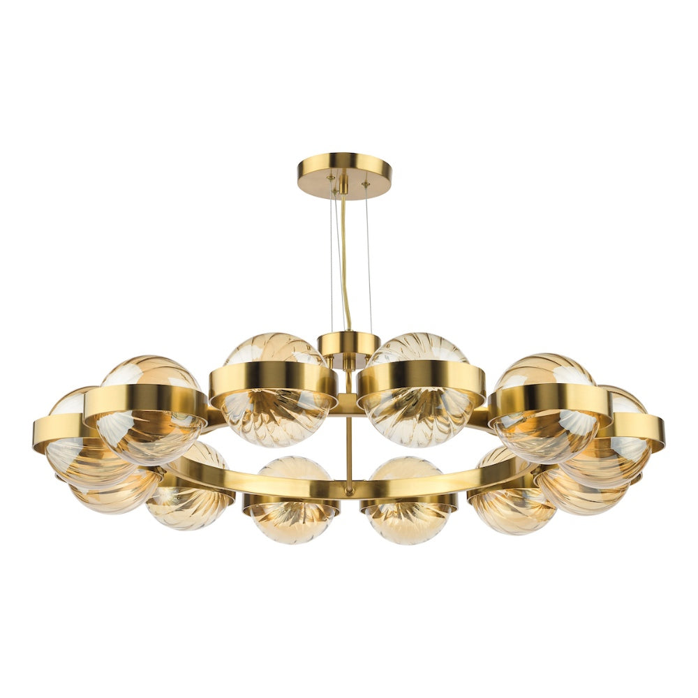Ophira 12-Light Antique Gold Pendant