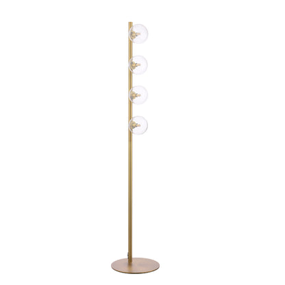 Ophelia 4-Light Warm Brass Floor Lamp