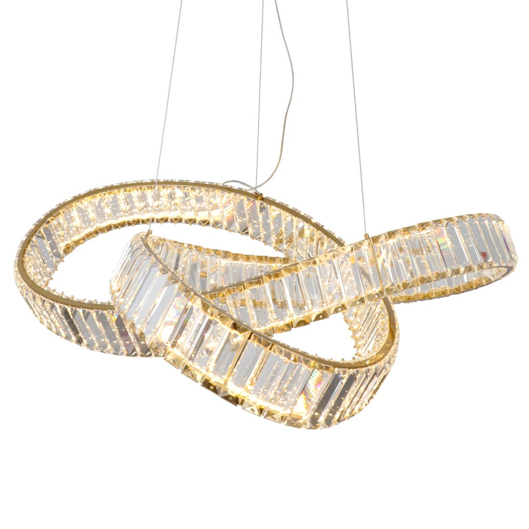 Sparkle Gold Knot LED Pendant Ceiling Light 58w