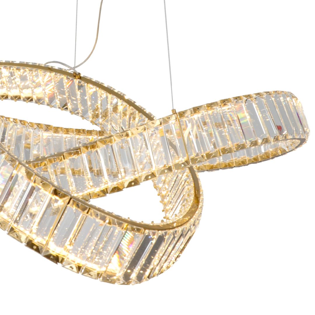 Sparkle Gold Knot LED Pendant Ceiling Light 58w