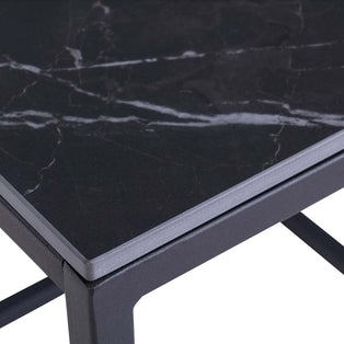 Oslo Black Marble Stone End Table