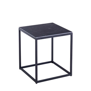 Oslo Black Marble Stone End Table