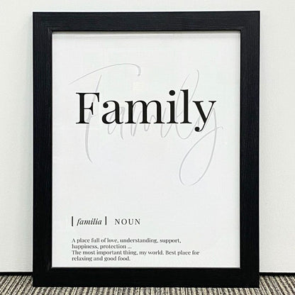 Family White & Black Print 50x40cm