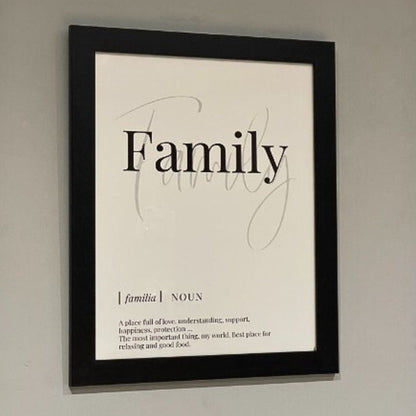 Family White & Black Print 50x40cm