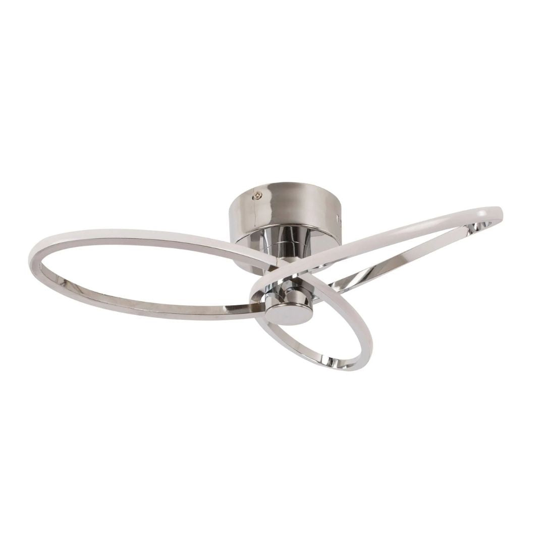 Reggie Polished Chrome LED Semi Flush Ceiling Light
