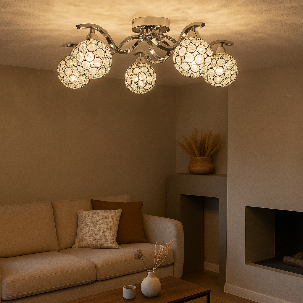 Zana 5 Light Semi Flush Ceiling Light