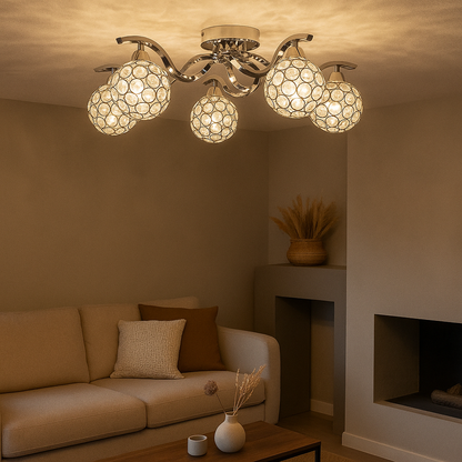 Zana 5 Light Semi Flush Ceiling Light