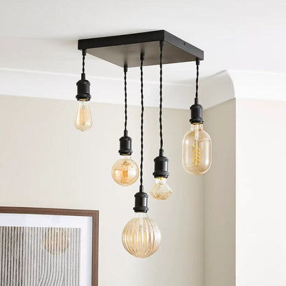 Melrose 5 Light Black Pendant Ceiling Light