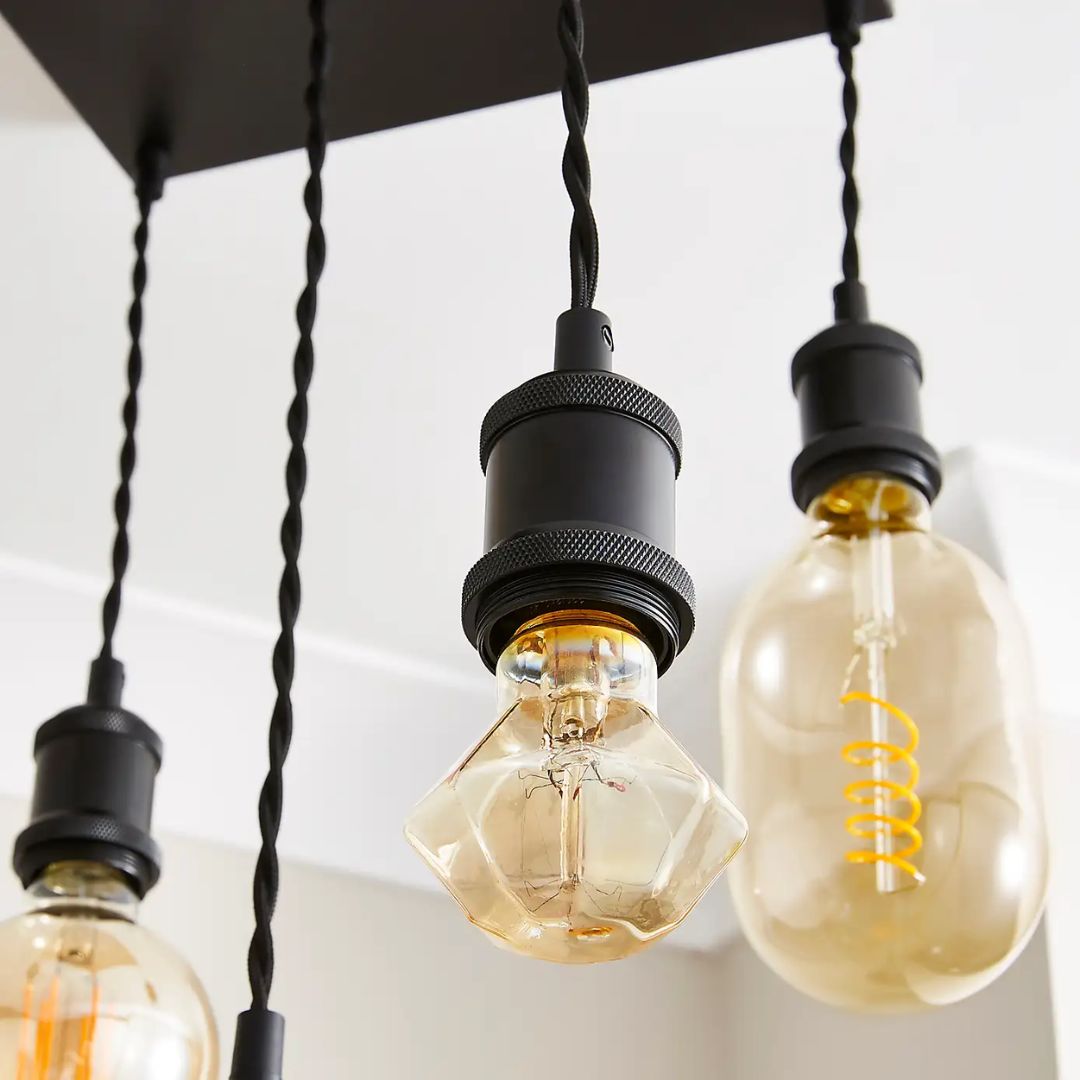 Melrose 5 Light Black Pendant Ceiling Light