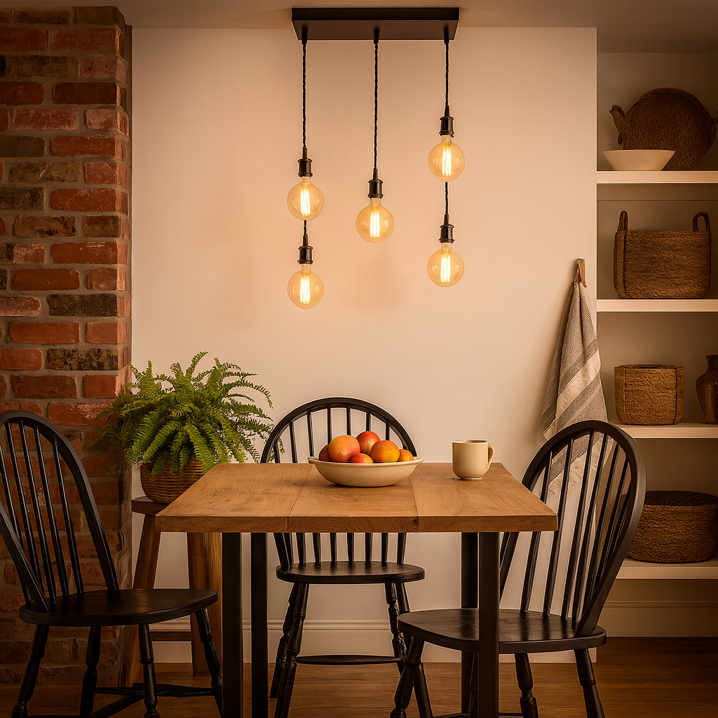 Melrose 5 Light Black Pendant Ceiling Light