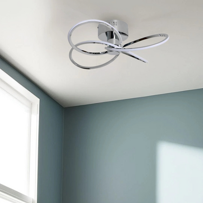 Reggie 4-Light Polished Chrome LED Semi-Flush Ceiling Light