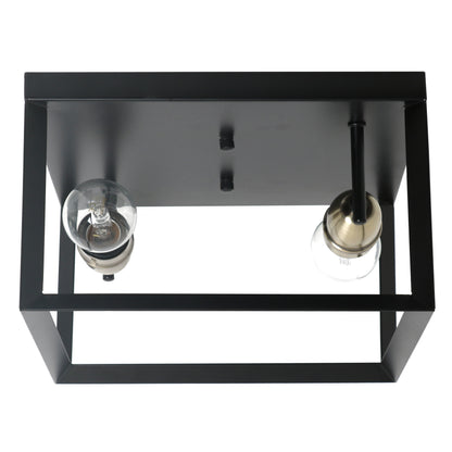 Sully Flush Matt Black Ceiling Light