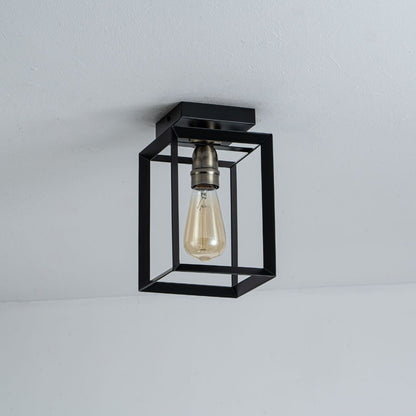Sully Black Flush Ceiling Light