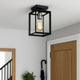 Sully Black Flush Ceiling Light