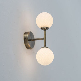 Lior 2-Light Antique Brass Wall Light