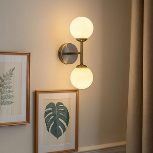 Lior 2-Light Antique Brass Wall Light