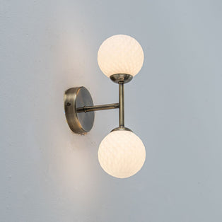 Lior 2-Light Antique Brass Wall Light