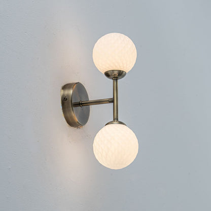 Lior 2-Light Antique Brass Wall Light
