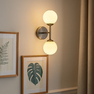 Lior 2-Light Antique Brass Wall Light