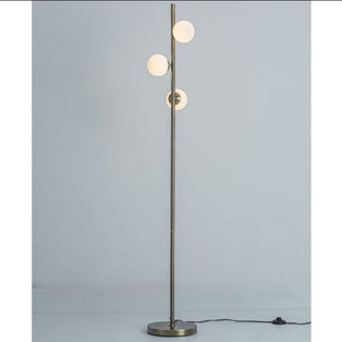Lior 3-Light Antique Brass Floor Lamp