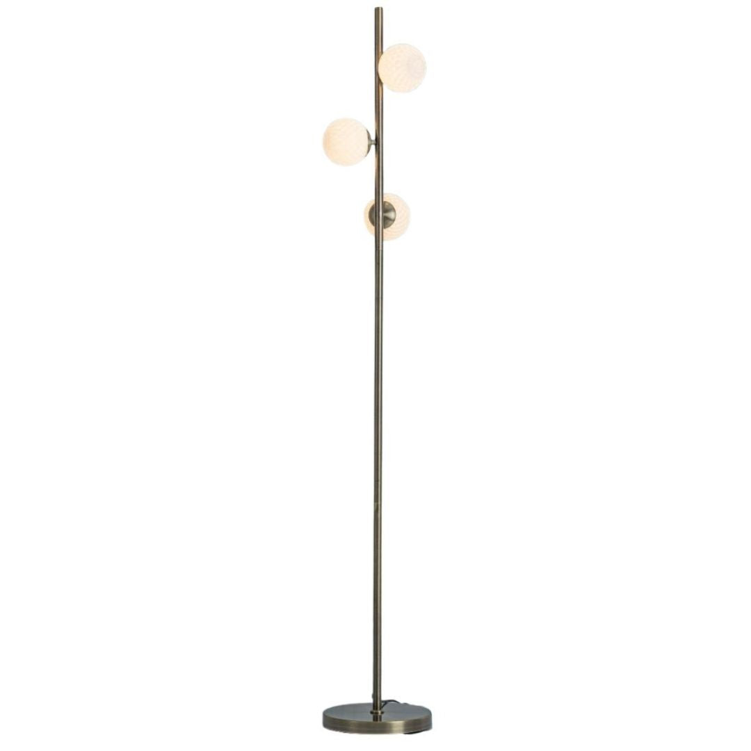 Lior 3-Light Antique Brass Floor Lamp