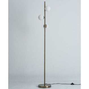 Lior 3-Light Antique Brass Floor Lamp