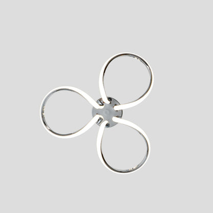 Yara 3 Light Chrome LED Semi Flush Ceiling Light