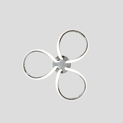 Yara 3 Light Chrome LED Semi Flush Ceiling Light