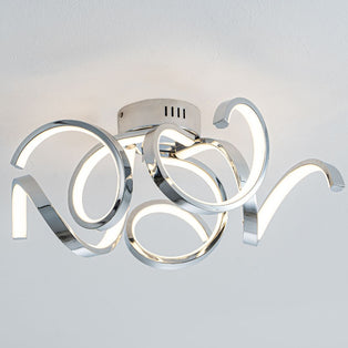 Fiona 5 Light Chrome LED Semi Flush Ceiling Light