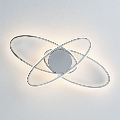 Astra 3 Light Chrome LED Semi Flush Ceiling Light