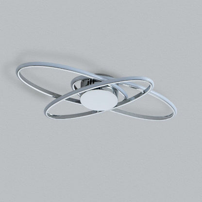 Astra 3 Light Chrome LED Semi Flush Ceiling Light