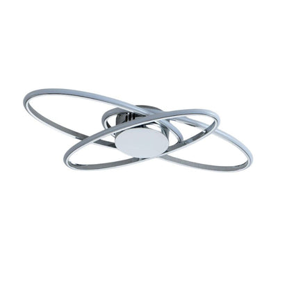 Astra 3 Light Chrome LED Semi Flush Ceiling Light