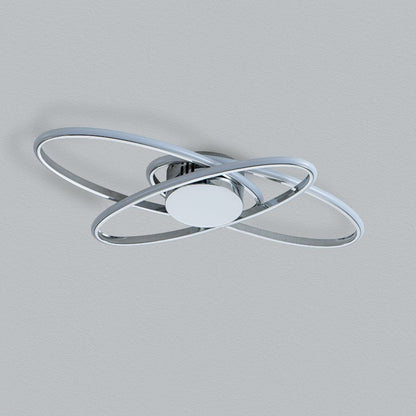 Astra 3 Light Chrome LED Semi Flush Ceiling Light