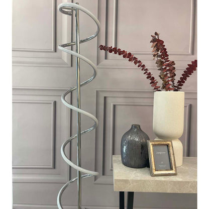 Cosimo Spiral Polished Chrome LED Floor Lamp