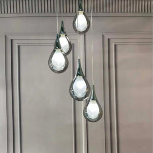 Avita Cluster Glass and Chrome Pendant Ceiling Light