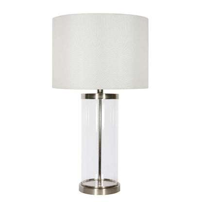 Adelia Satin Chrome Table Lamp