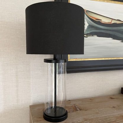 Adelia Black & Glass Table Lamp