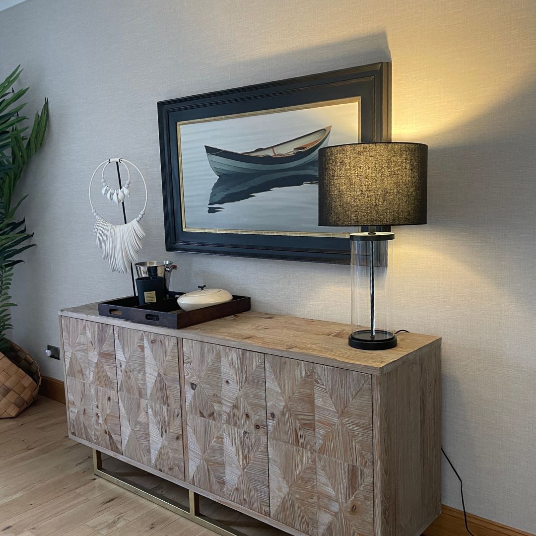 Adelia Black & Glass Table Lamp