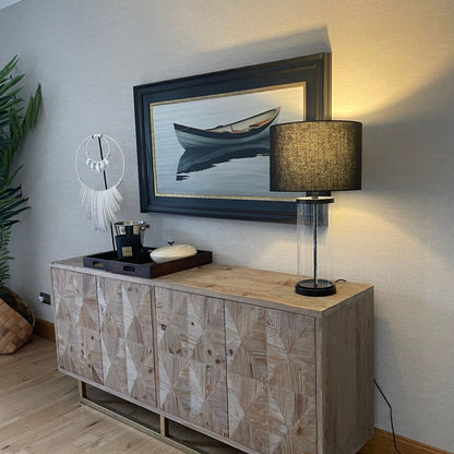 Adelia Black & Glass Table Lamp