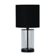 Adelia Black Glass Small Table Lamp