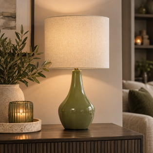 Odette Green Ceramic Table Lamp