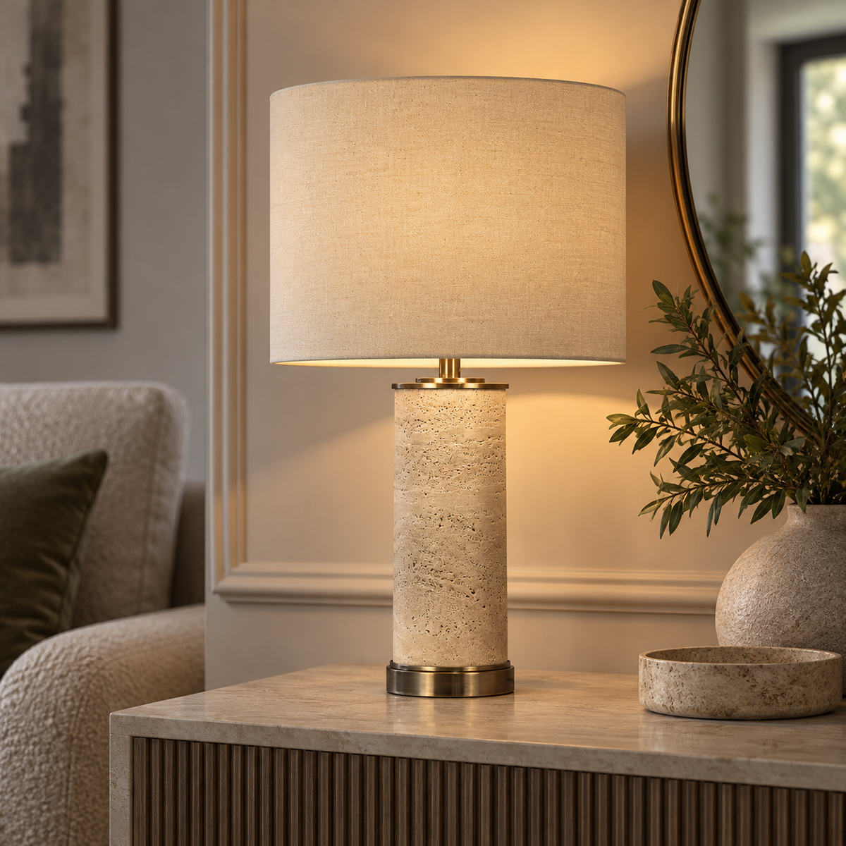 Marcelline Taupe Table Lamp