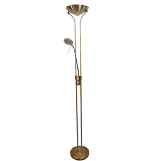 Tiree LED Mother and Child Antique Brass Task Floor Lamp