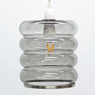 Cassia Smoke Glass Easy-Fit Pendant