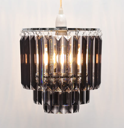 Bria Smoke Glass Easy-Fit Pendant