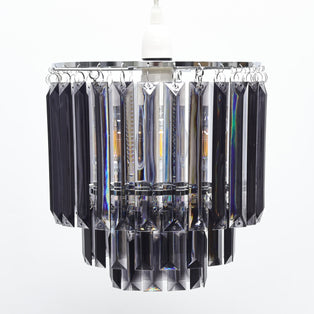 Bria Smoke Glass Easy-Fit Pendant